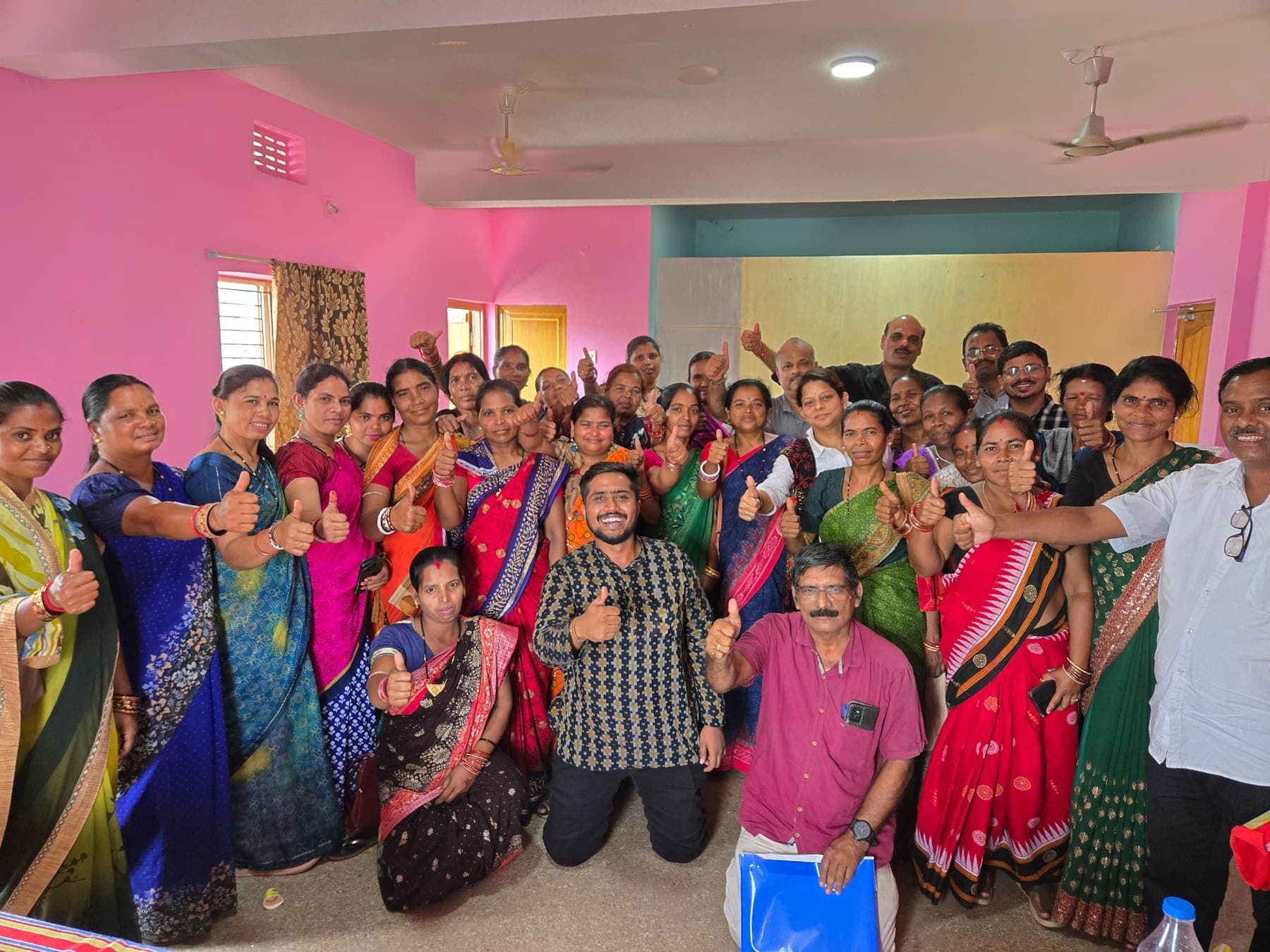 A hall full of Self-Help Group women at an Abeja Labs livelihood programme